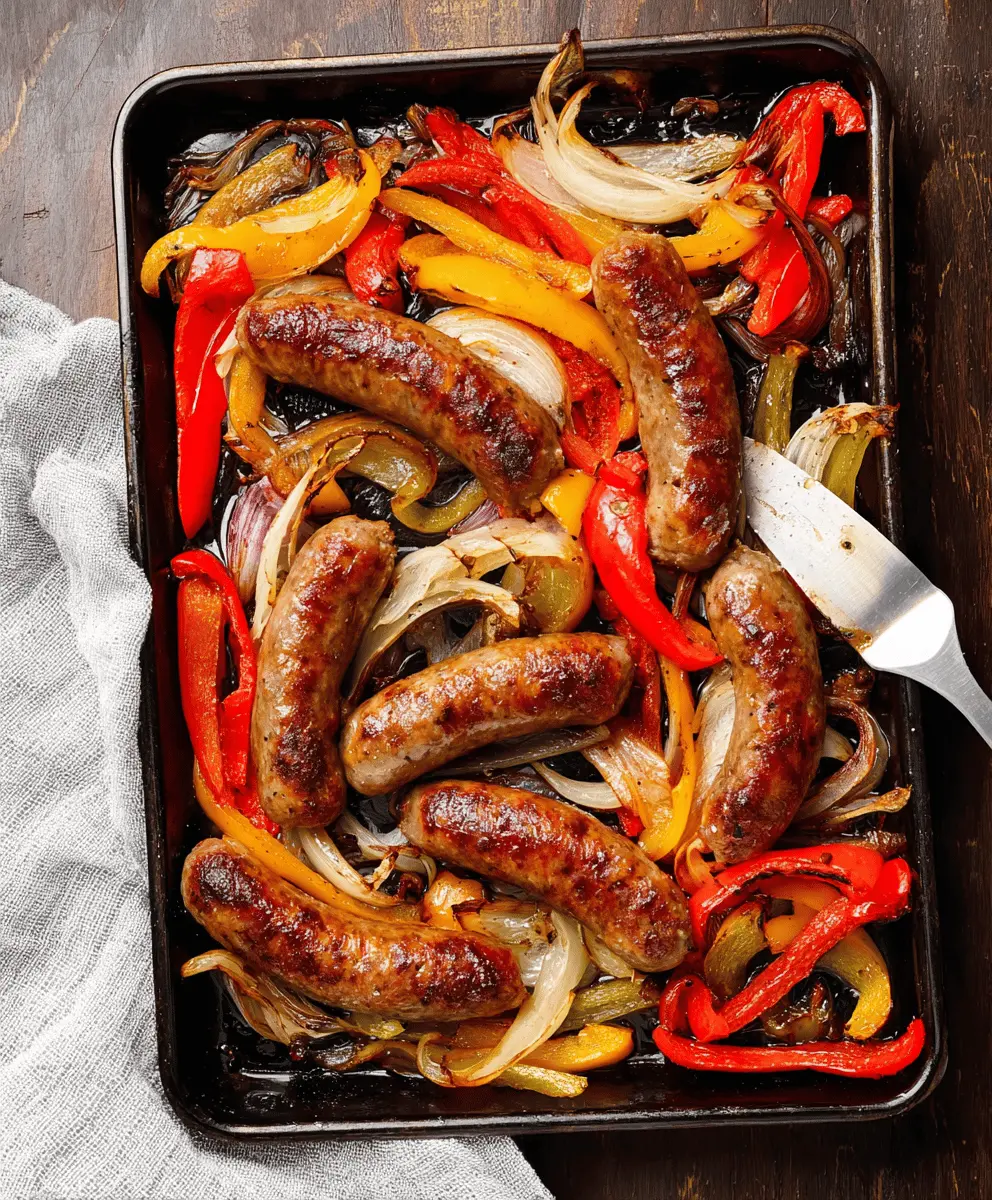 Easy Oven Sausage Peppers and Onions Recipe