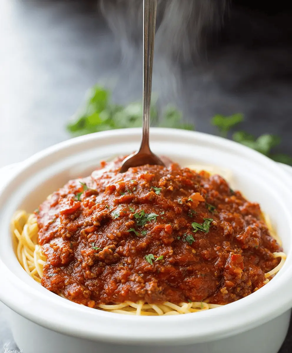 Easy Slow Cooker Spaghetti Sauce Recipe