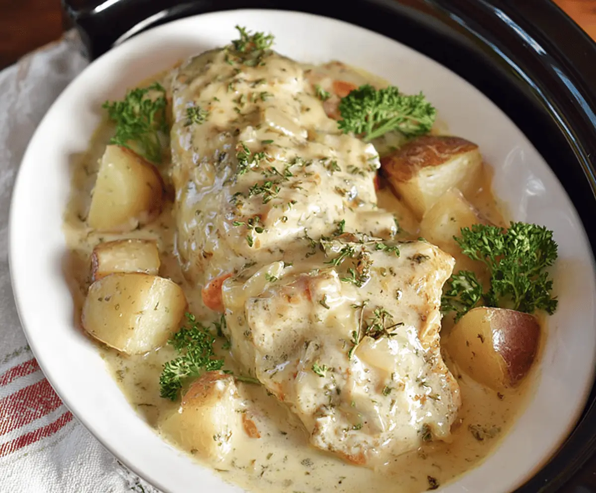 Easy Crock Pot Creamy Ranch Chicken Recipe