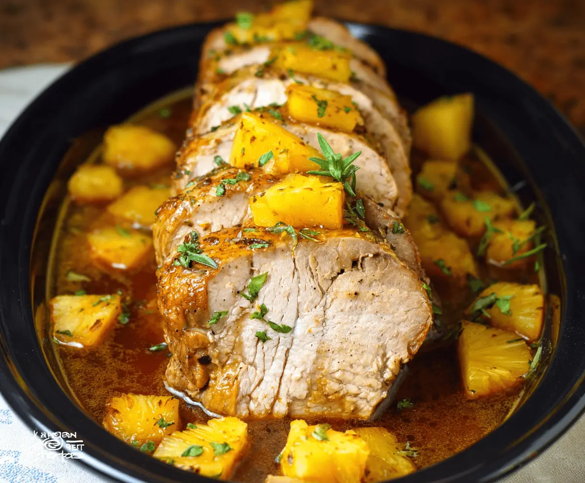 Easy Slow Cooker Pineapple Pork Loin Recipe