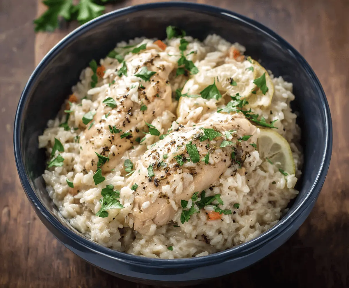 Easy Crock Pot Chicken and Rice Dinner Recipe