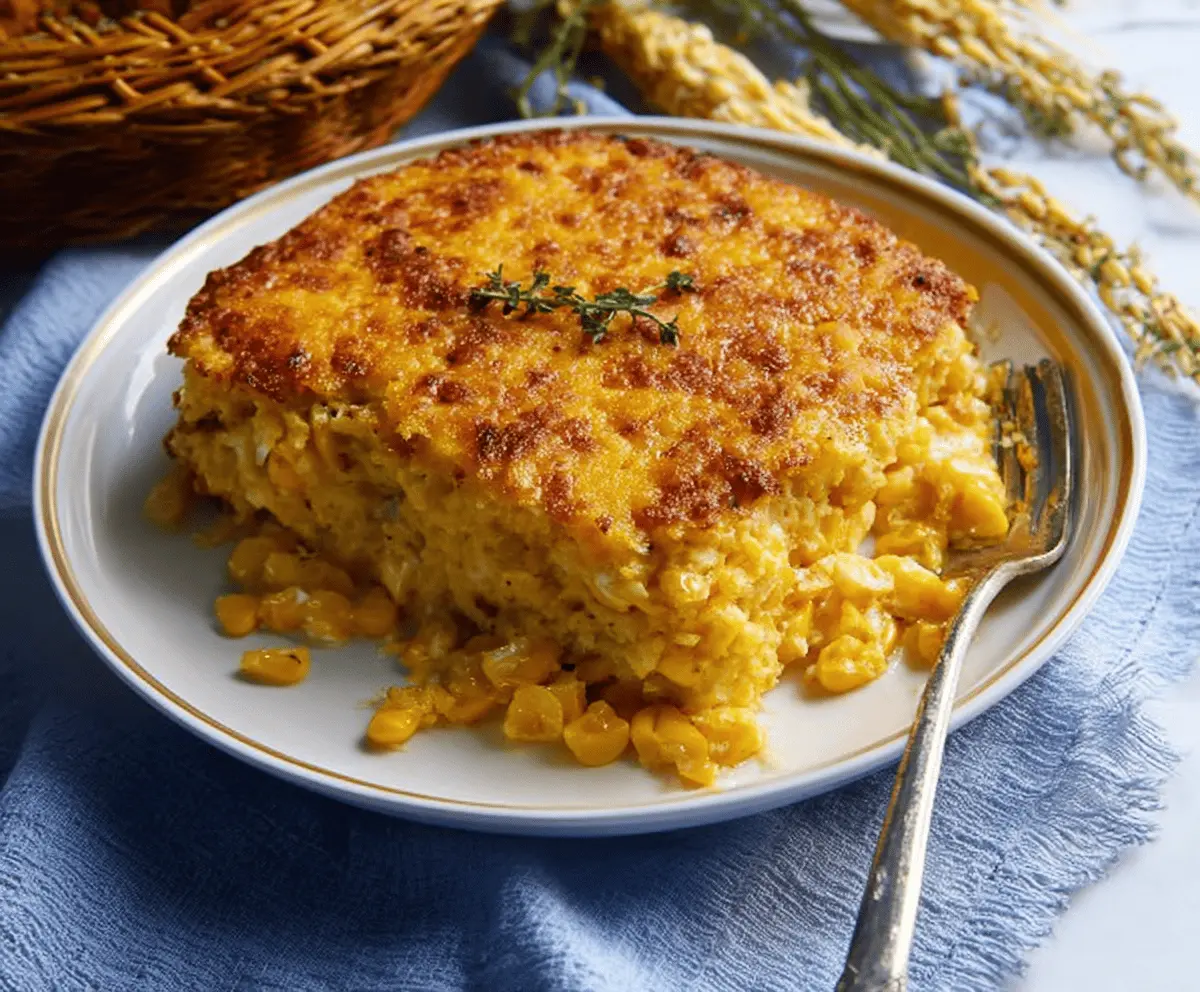 Old-Fashioned Creamed Corn Casserole Recipe