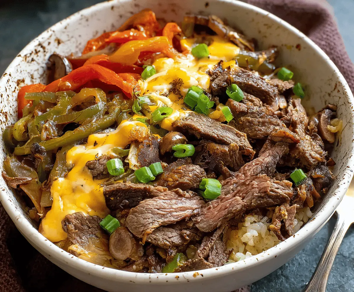 Easy Philly Cheesesteak Bowls Recipe
