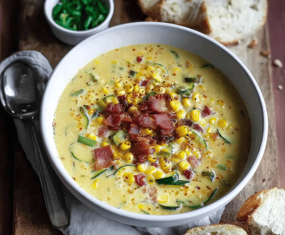Creamy Zucchini Corn Chowder Recipe