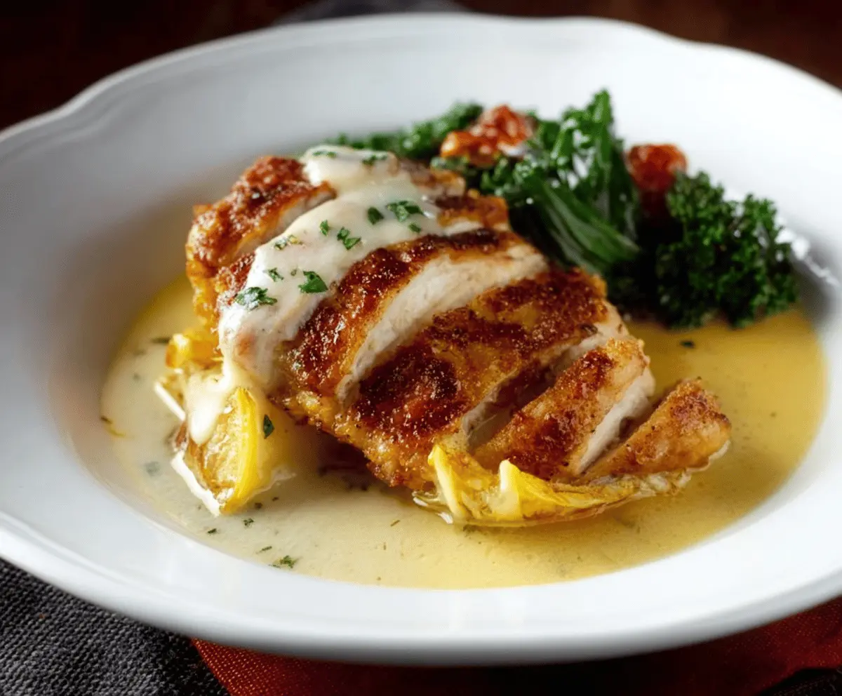 Golden-brown Chicken Costoletta served with lemon wedges and fresh herbs on a rustic plate, perfect for a flavorful Italian-inspired meal.