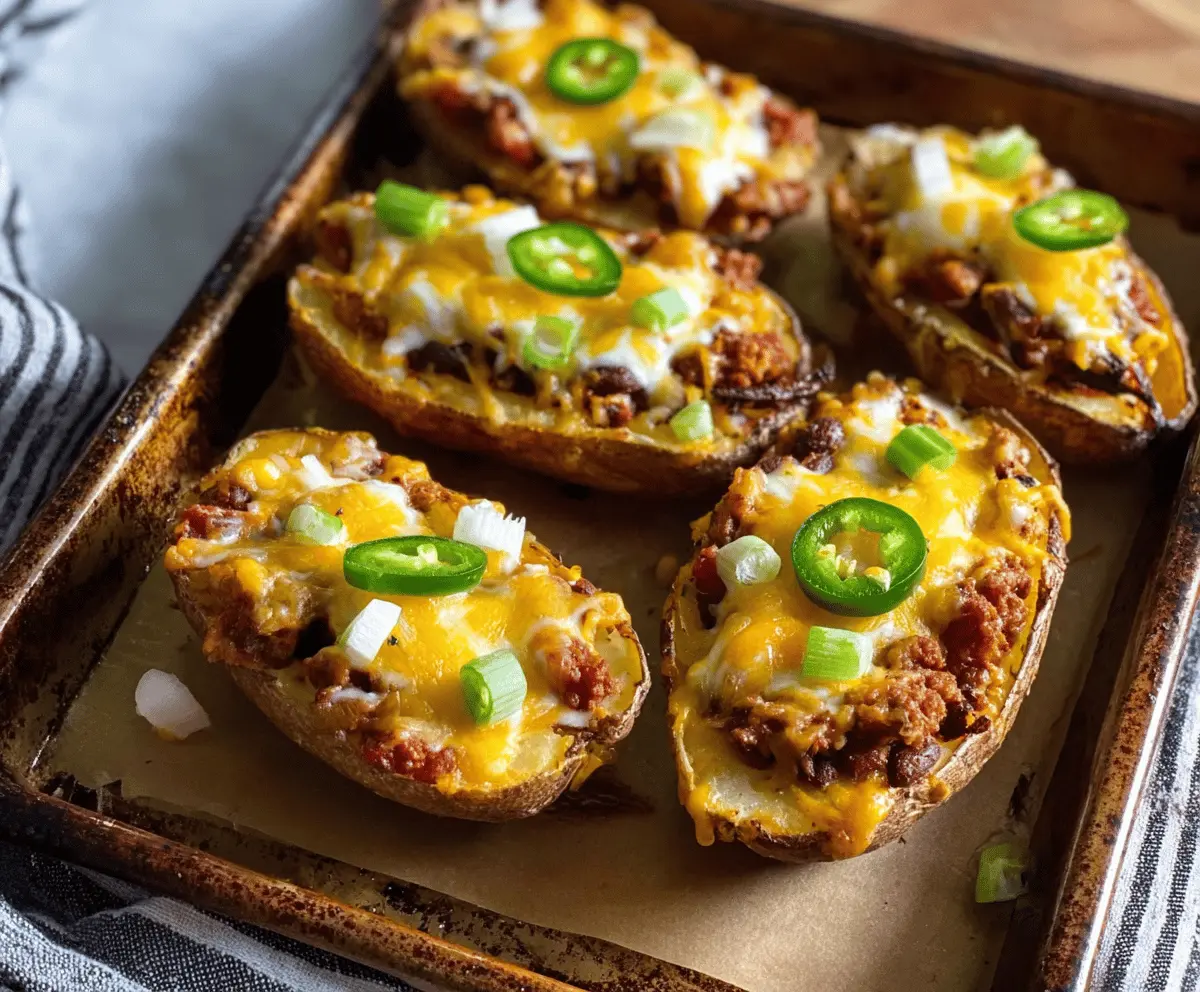 Chili Cheese Tater Skins