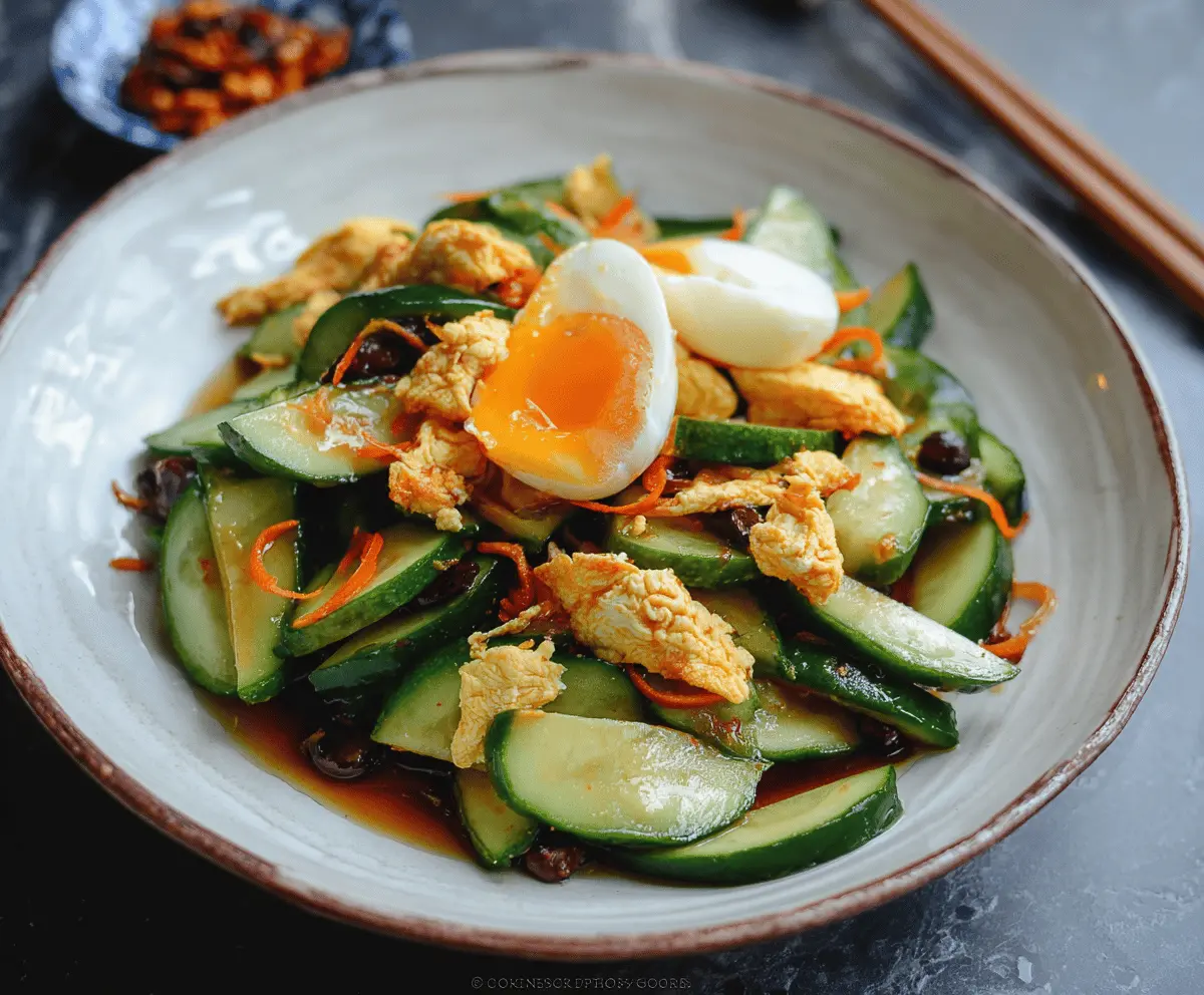 Cucumber and Egg Stir-Fry