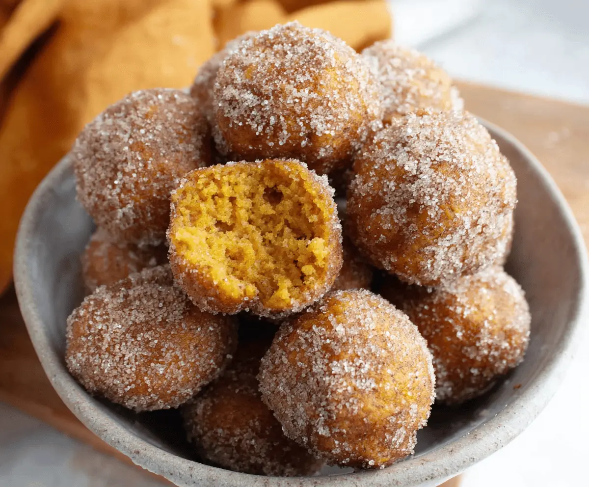 Easy Bisquick Pumpkin Donut Holes