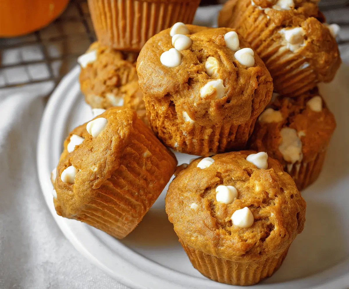 Moist Pumpkin White Chocolate Chip Muffins