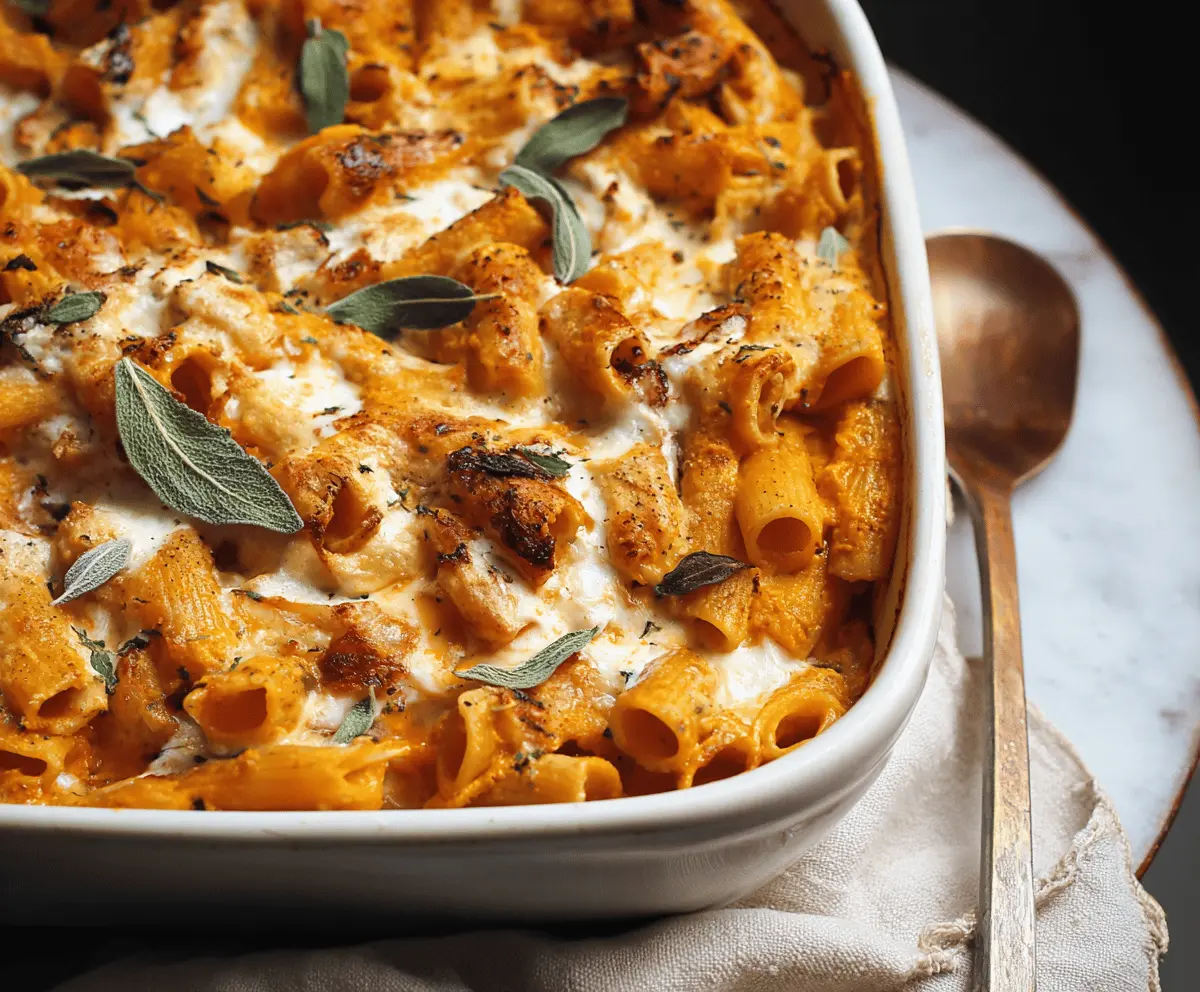 Pumpkin Ricotta Pasta Bake