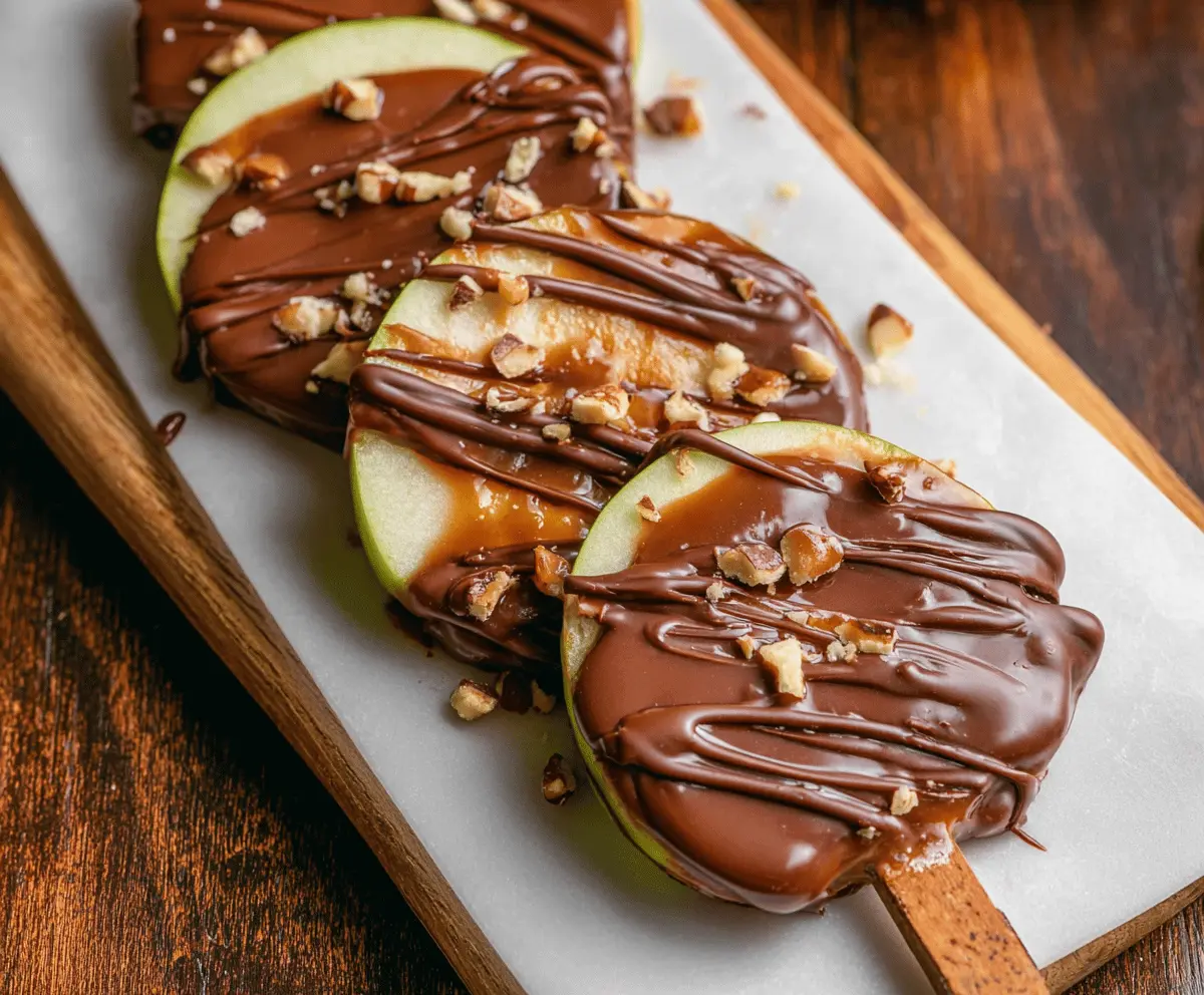 Chocolate Turtle Apple Slices