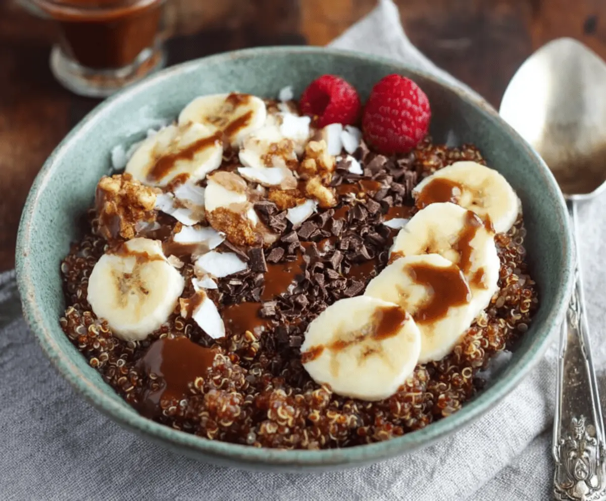 Chunky Monkey Quinoa Breakfast Bowl
