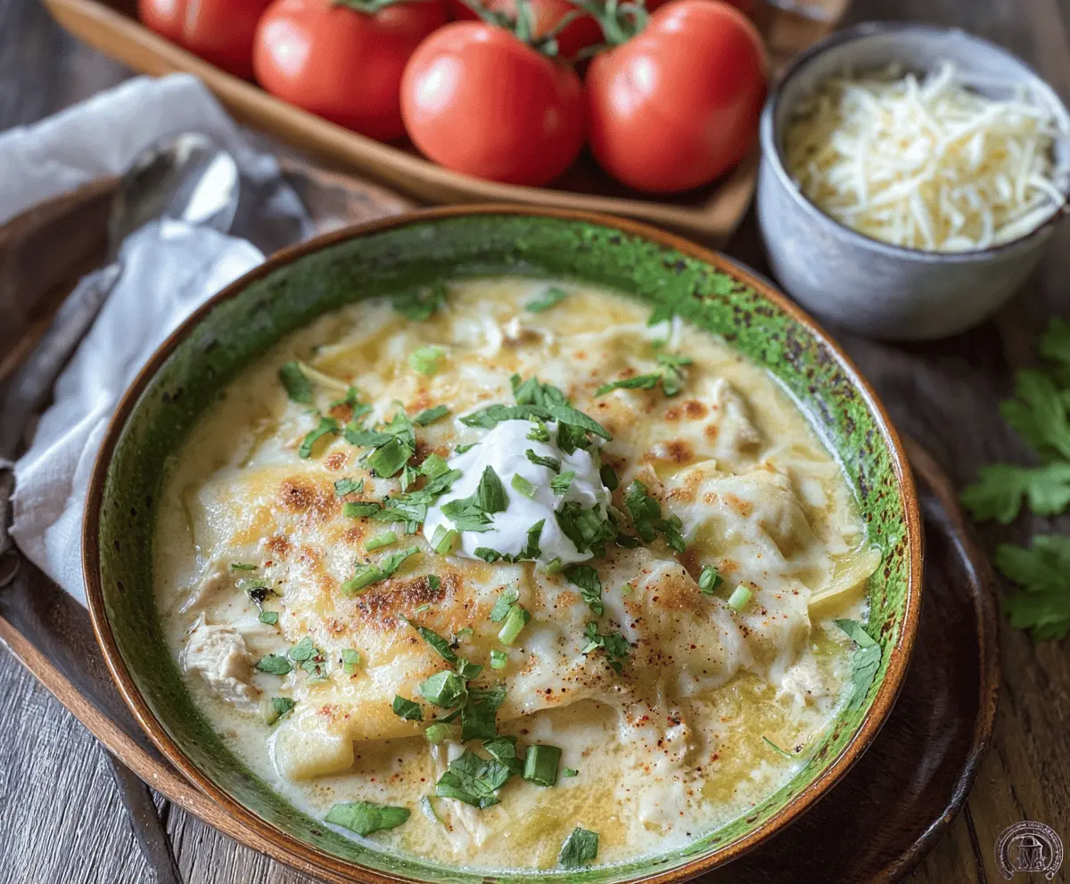Creamy Green Enchiladas Chicken Soup