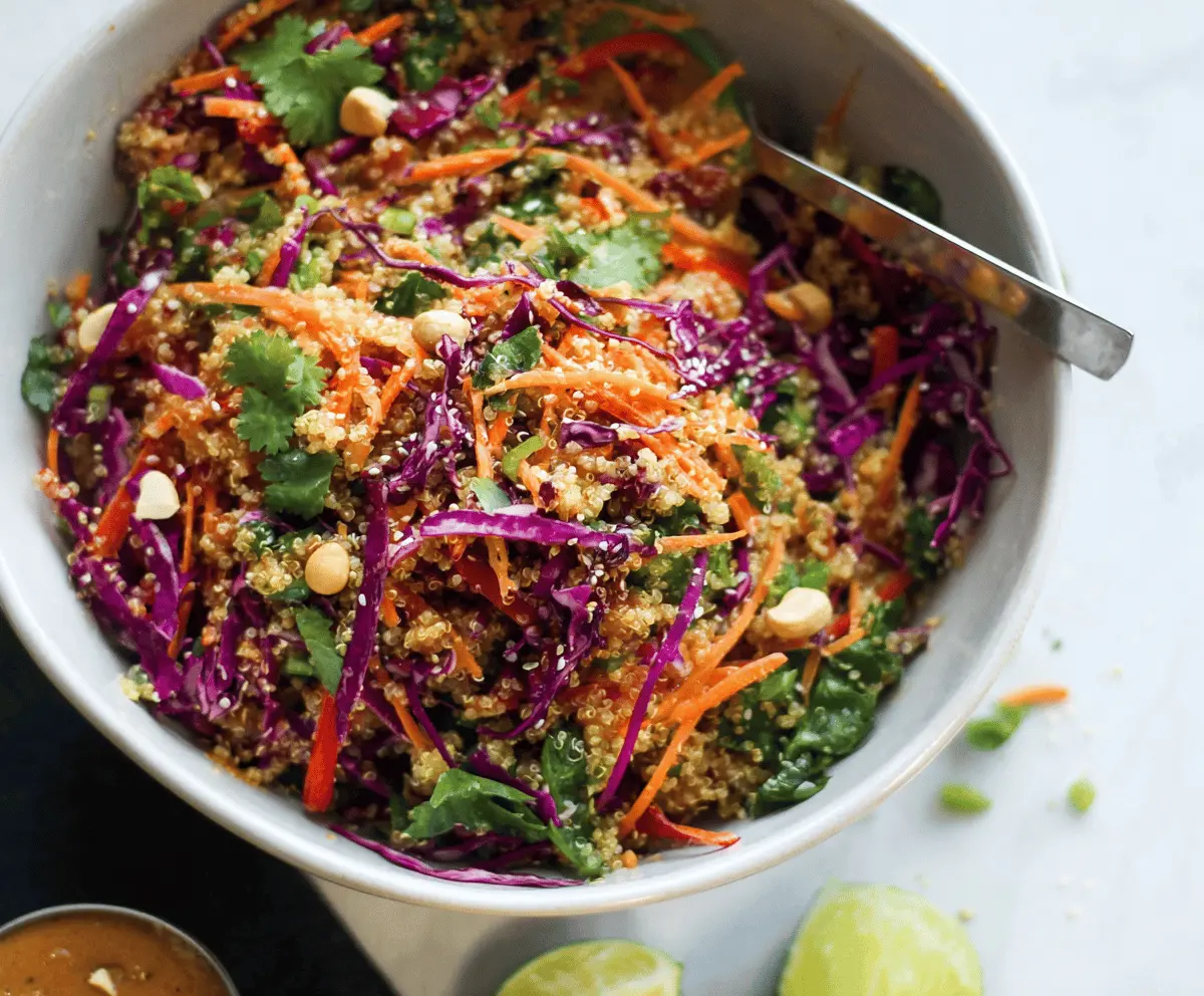 Crunchy Thai Quinoa Salad with Peanut Dressing