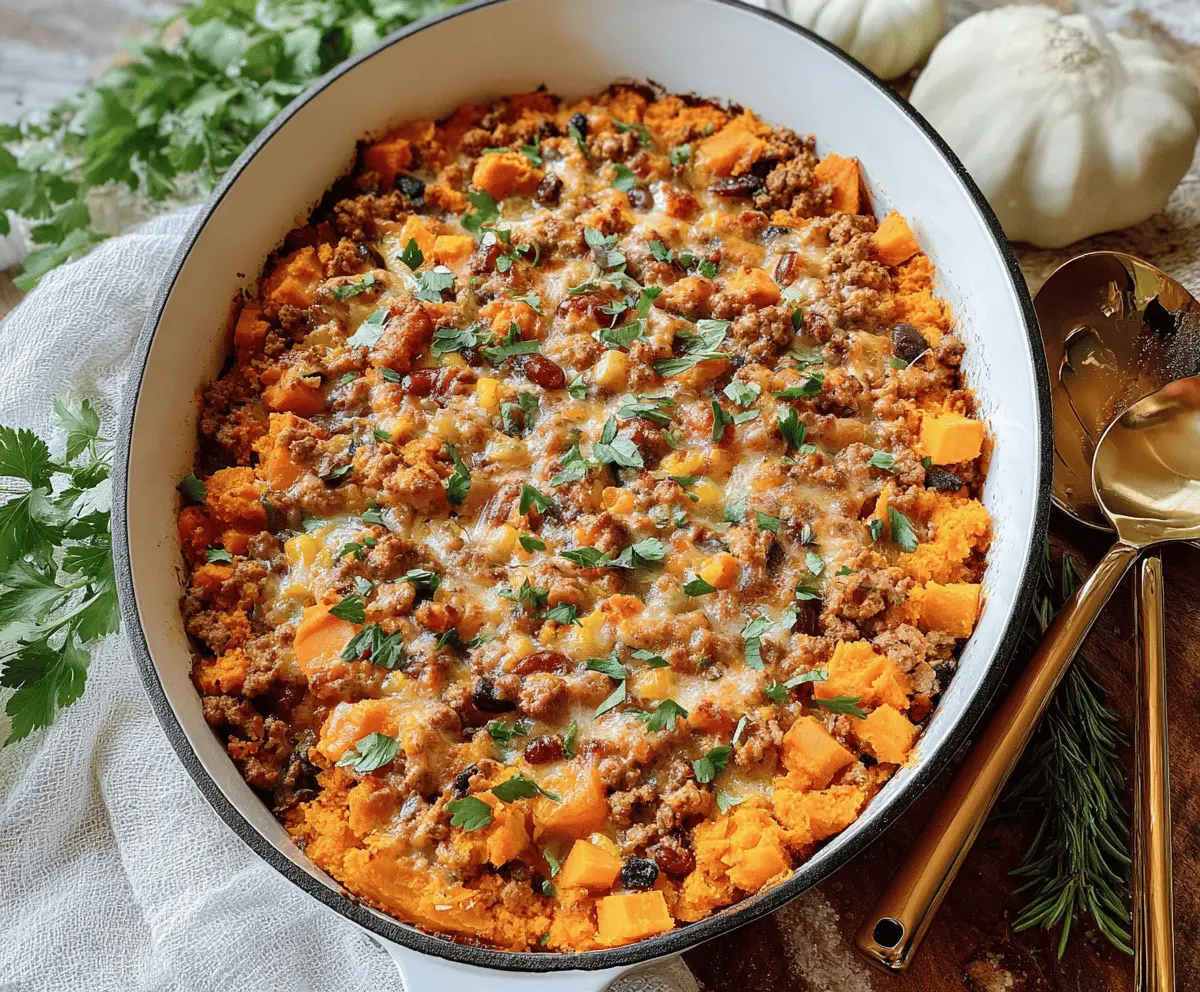 Ground Turkey Sweet Potato Casserole
