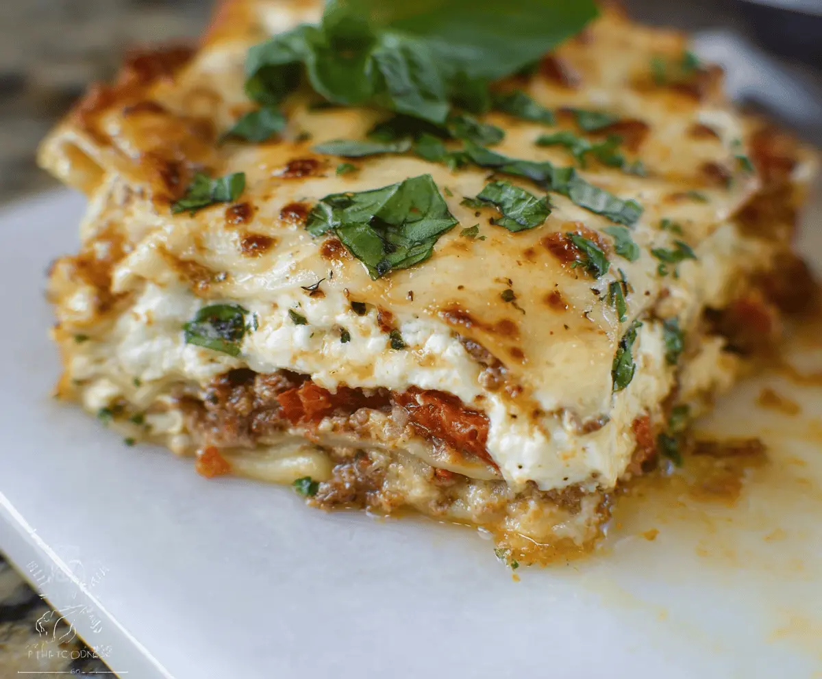 Homemade Sun Dried Tomato Lasagna