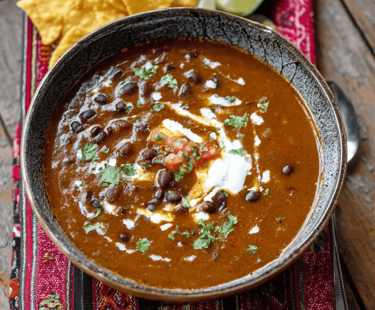 Mexican Style Black Bean Soup
