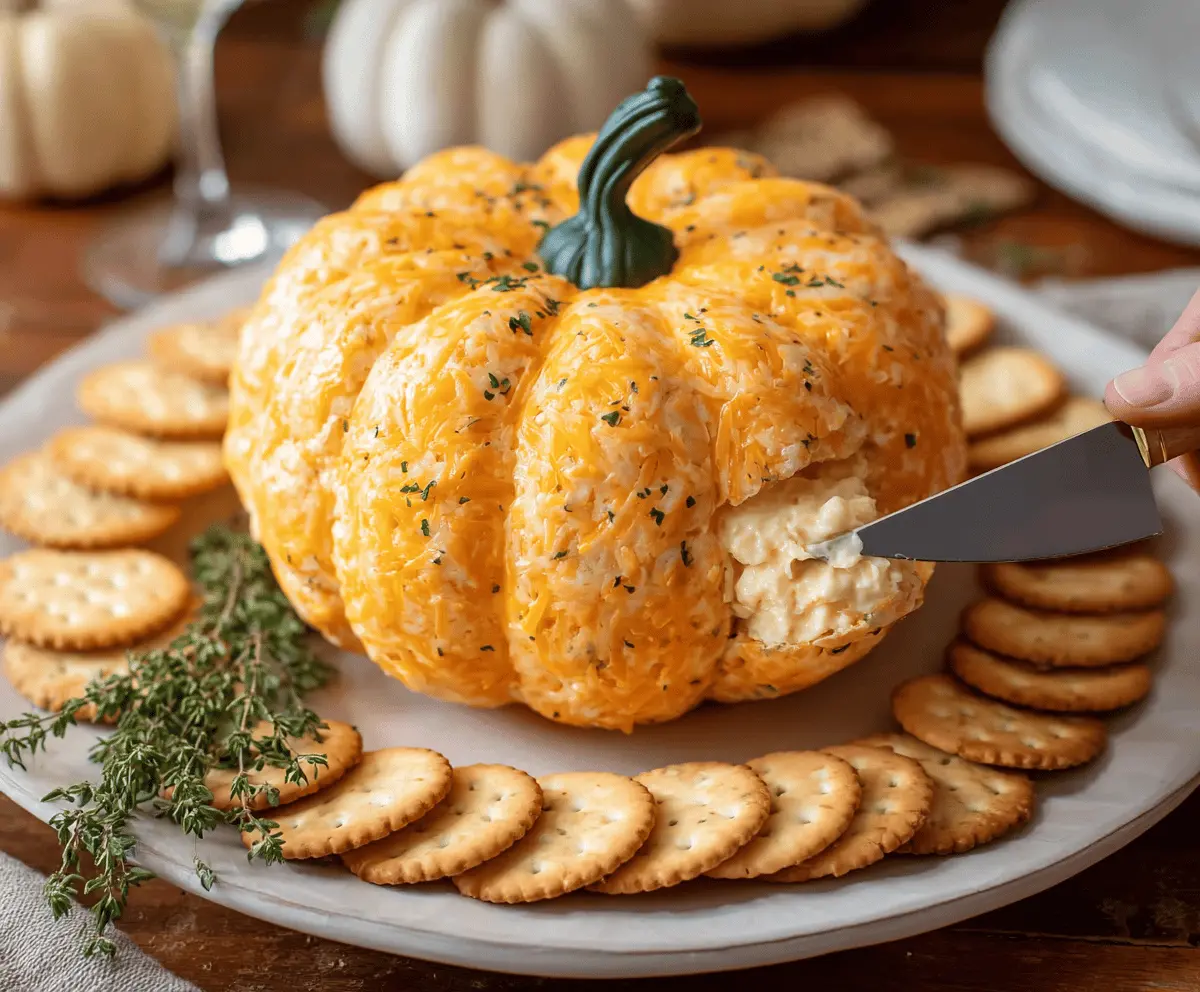 Pumpkin Shaped Cheese Ball