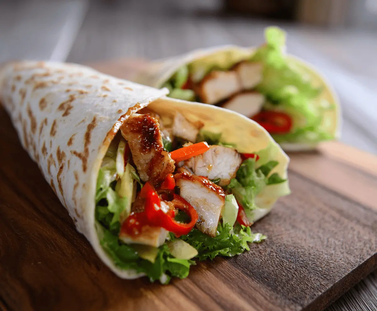 Sweet Chili Chicken Wraps