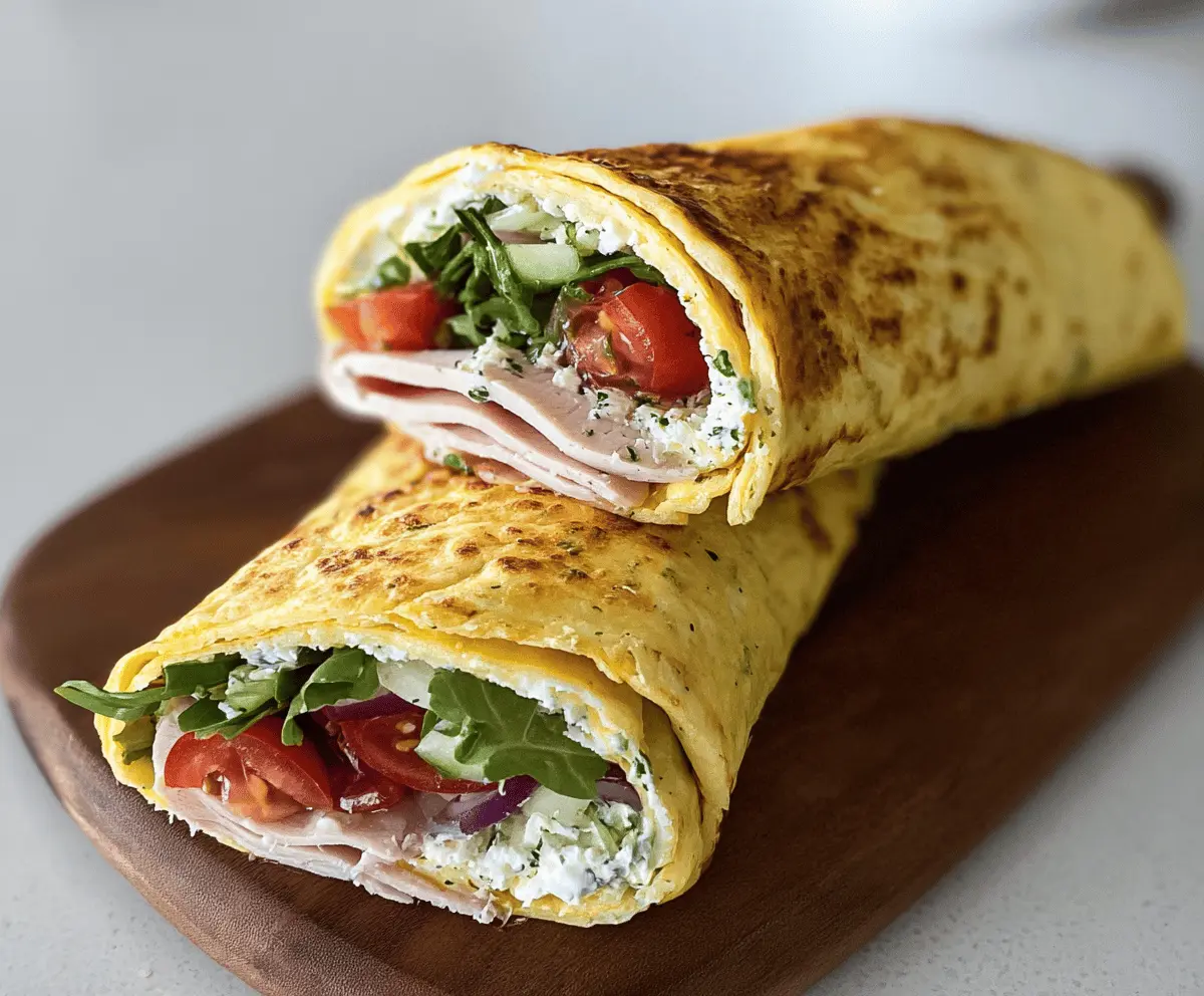 Delicious two-ingredient cottage cheese wraps with fresh herbs on a plate, perfect for a healthy snack or light meal