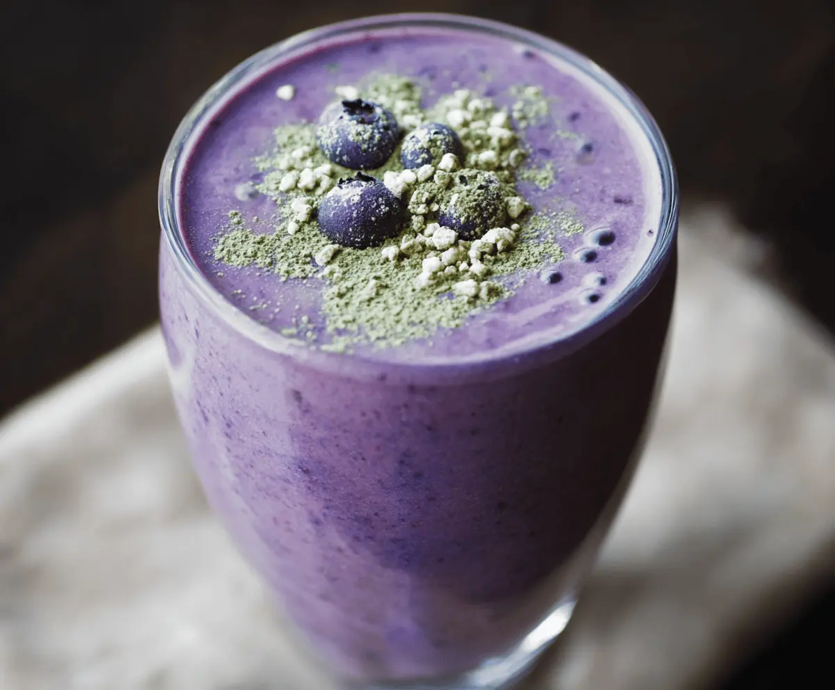 Wild Blueberry Vanilla Matcha Smoothie