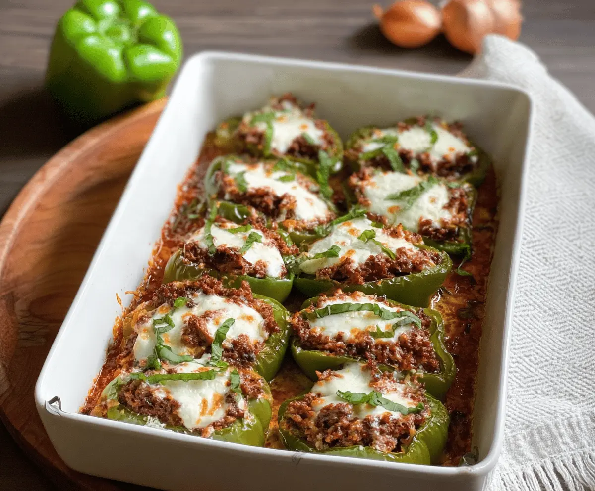 Arrabbiata Stuffed Pepper Casserole
