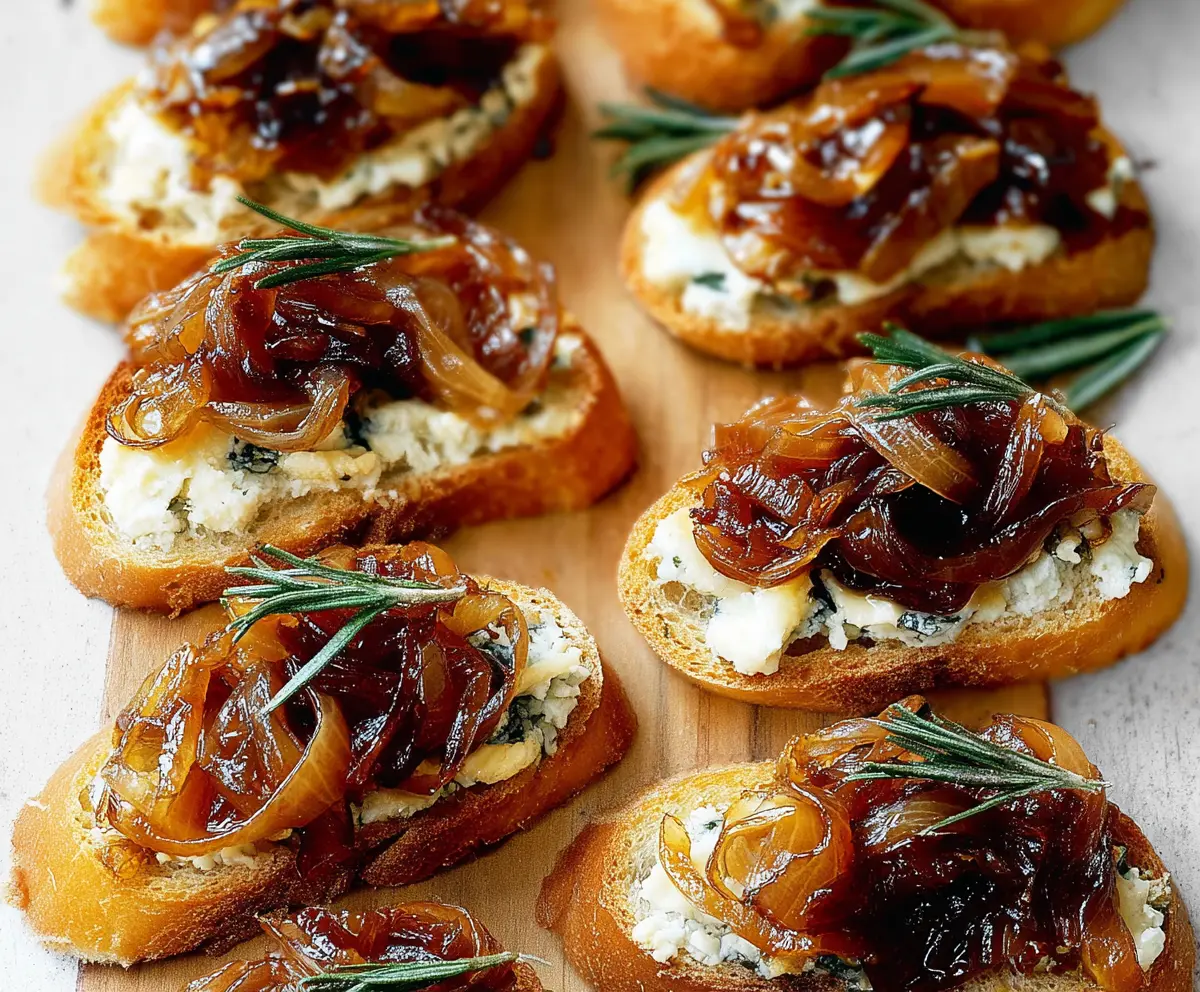 Caramelized Onion Crostini 