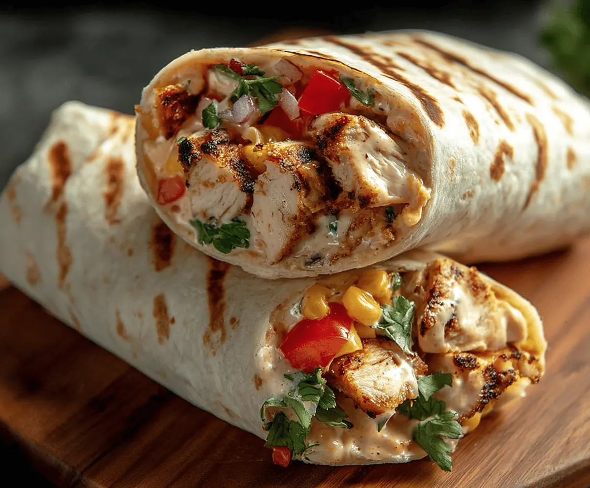 Chipotle Ranch Grilled Chicken Burrito Recipe