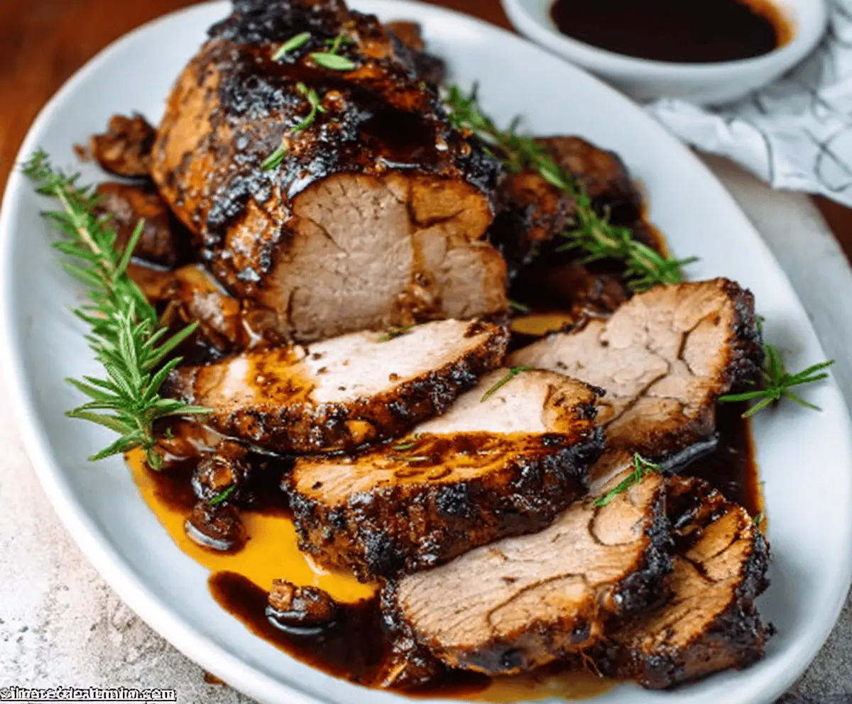 Crock Pot Garlic Balsamic Pork Loin Recipe