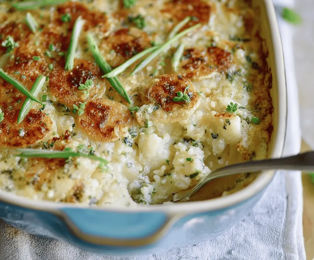 Garlic Cream Scalloped Potatoes