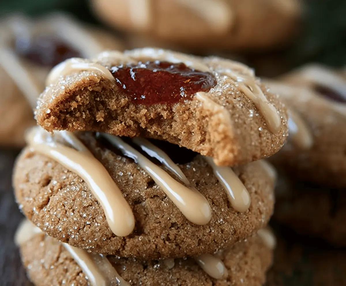 Gingerbread Thumbprint Cookies
