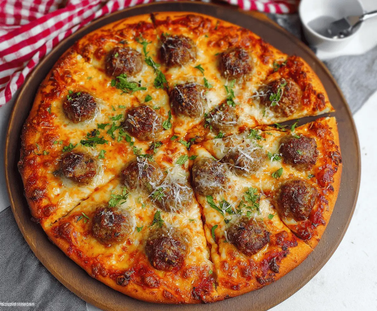 Meatball Pizza