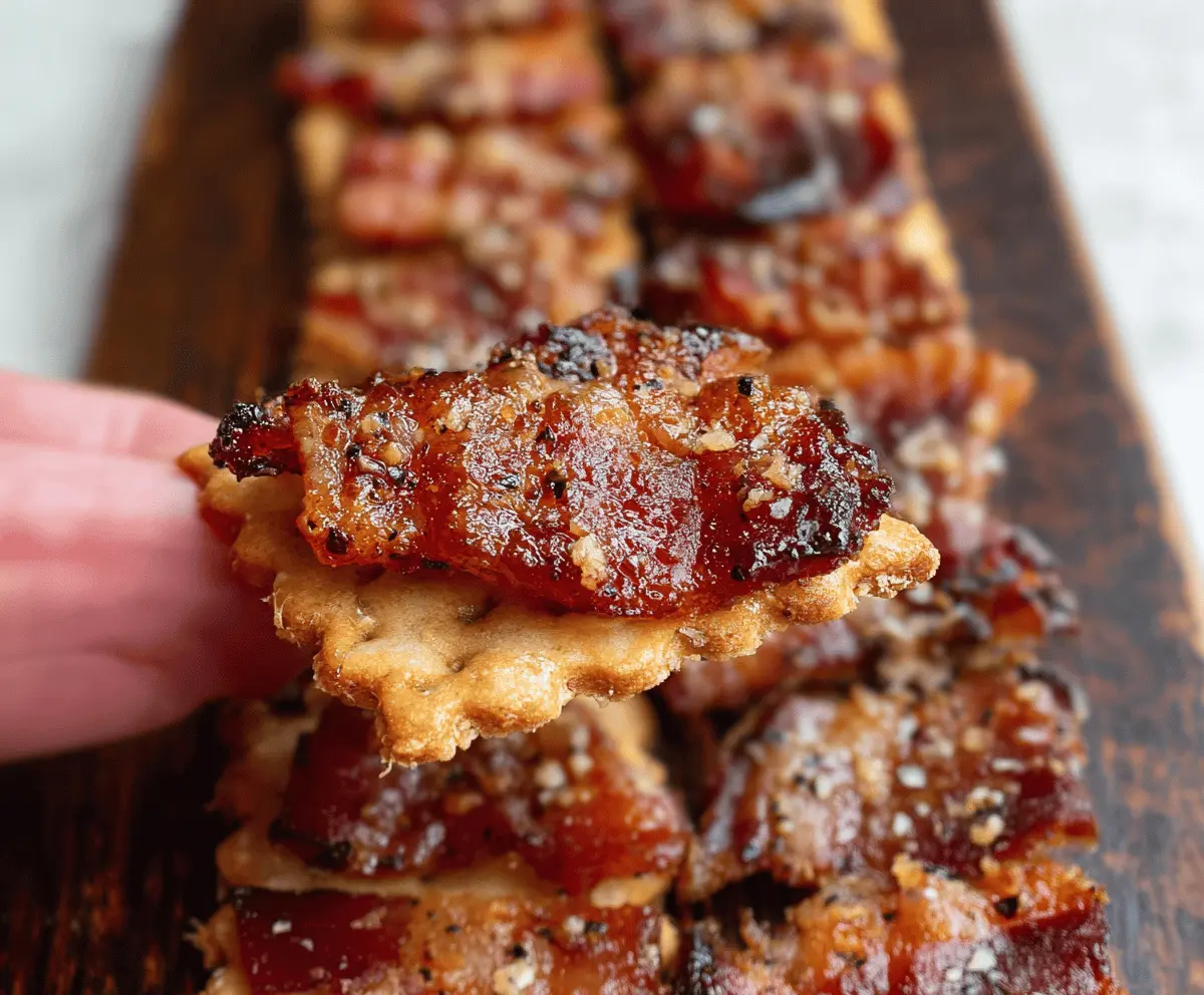Parmesan Candied Bacon Crackers