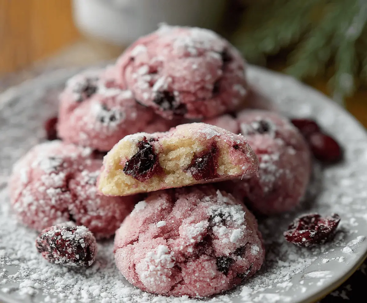 Sparkling Sugarplum Cranberry Cookies