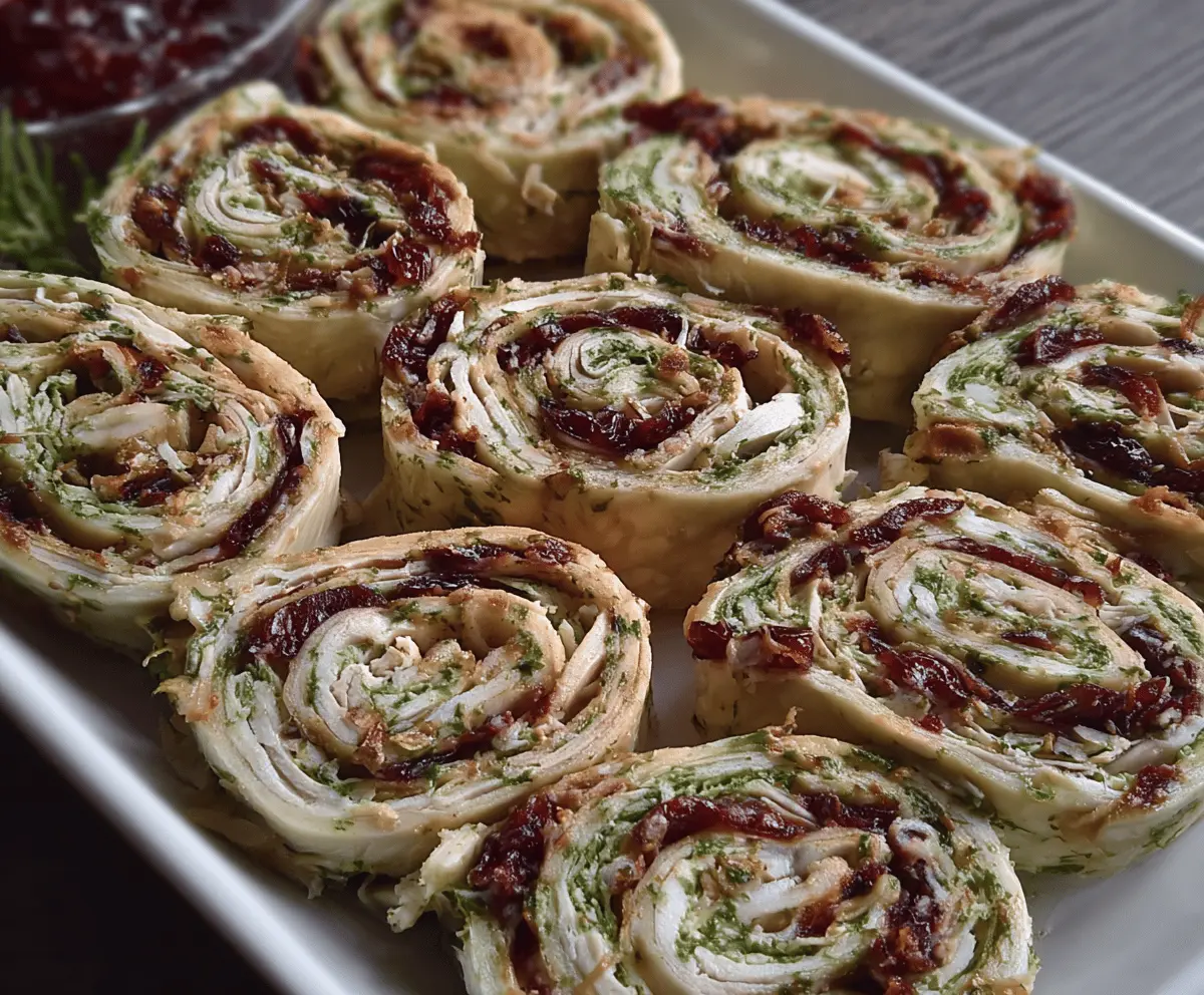 Spicy Turkey and Cranberry Pinwheels