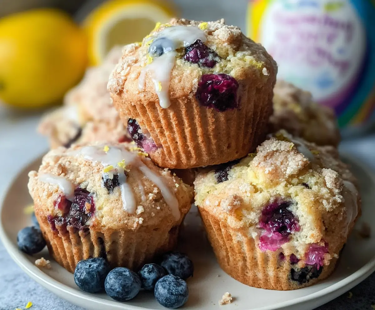 Blueberry Lemon Cake Muffins