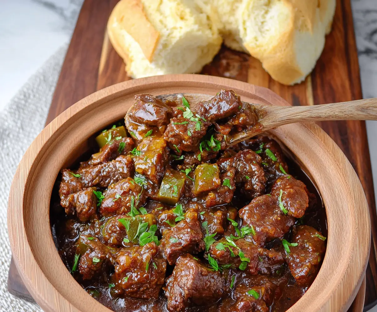 Crockpot Mississippi Steak Bites