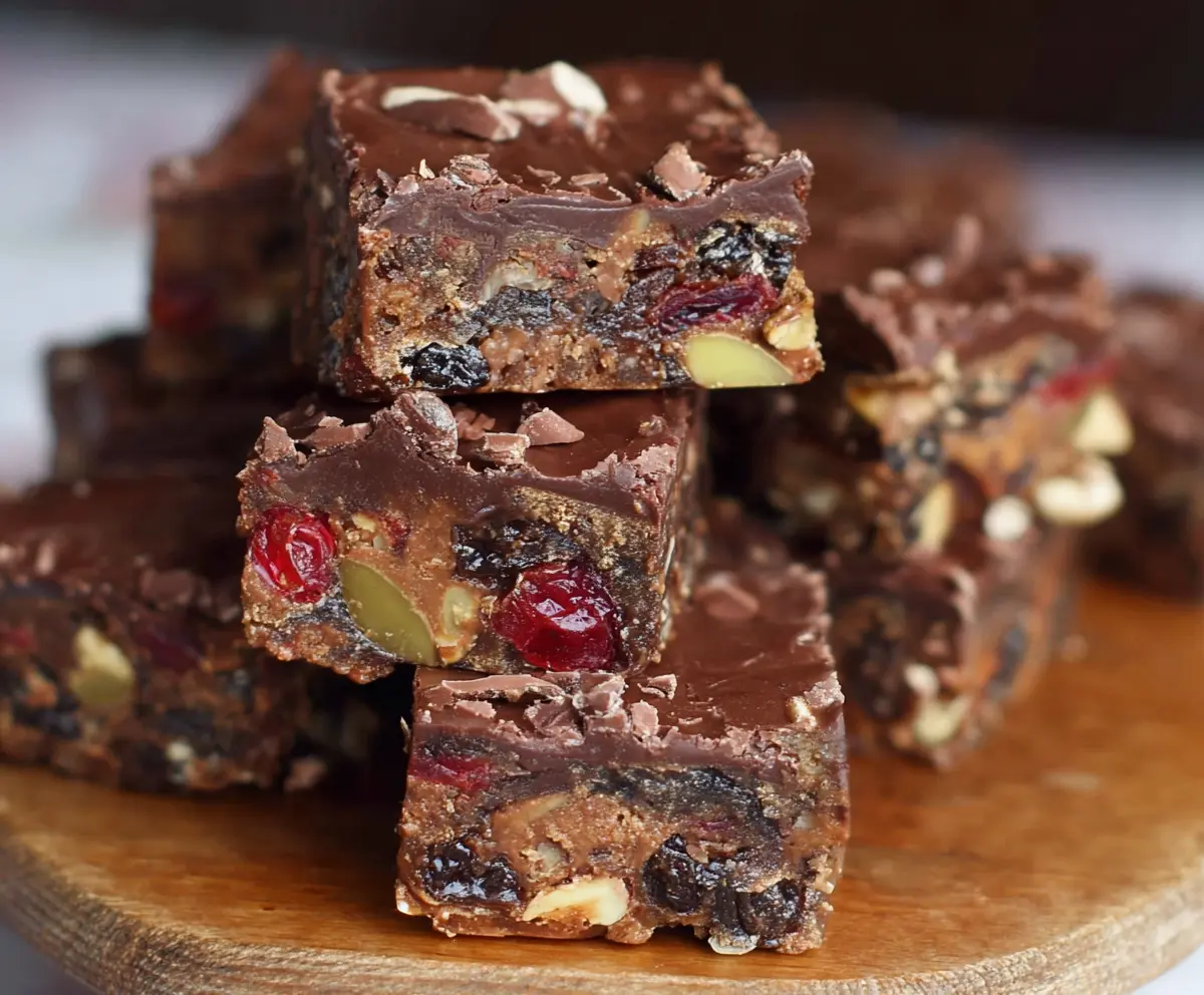 Delicious homemade Gluten Free Chocolate Tiffin with rich chocolate and crunchy ingredients.
