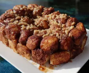Healthy homemade monkey bread made with whole wheat flour and natural sweeteners.