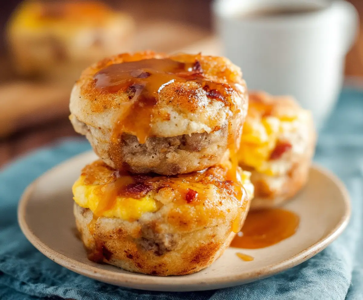 Delicious McGriddle Muffins with fluffy bread, melted cheese, and crispy bacon.