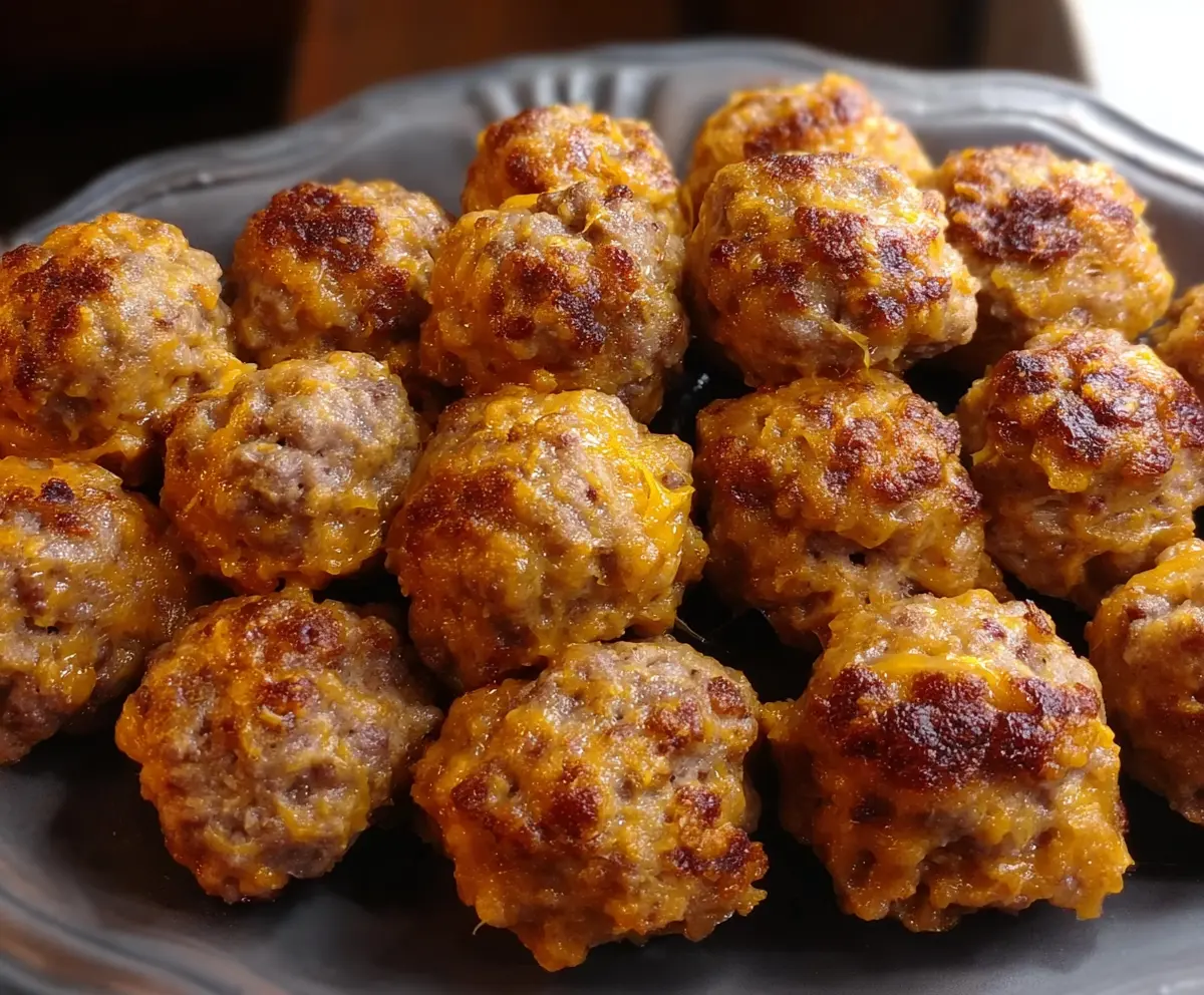 Delicious spicy sausage balls made without Bisquick, perfect for snacks or parties.