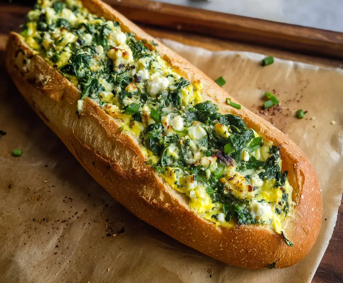 Spinach & Feta Breakfast Baguette