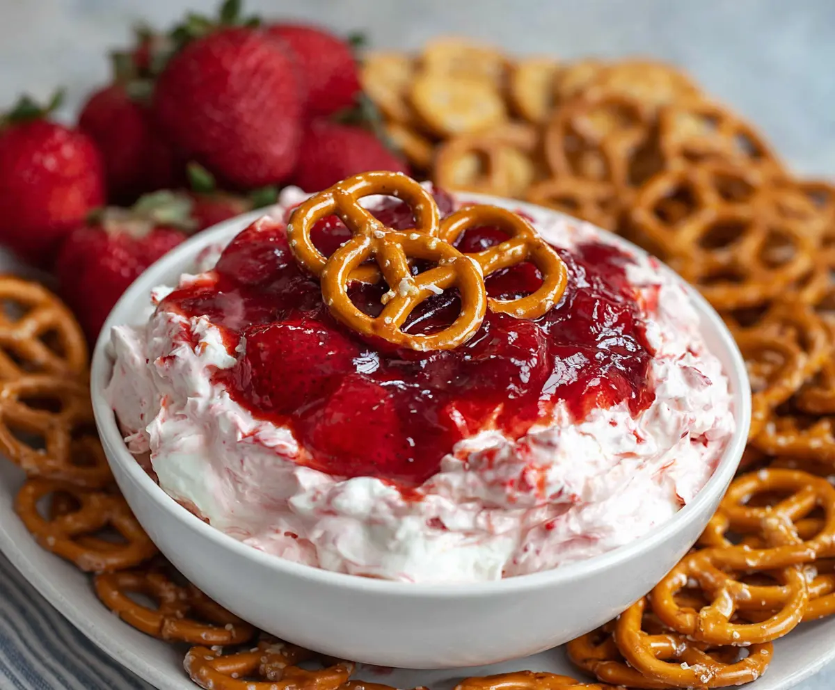 Easy Strawberry Pretzel Salad Dip