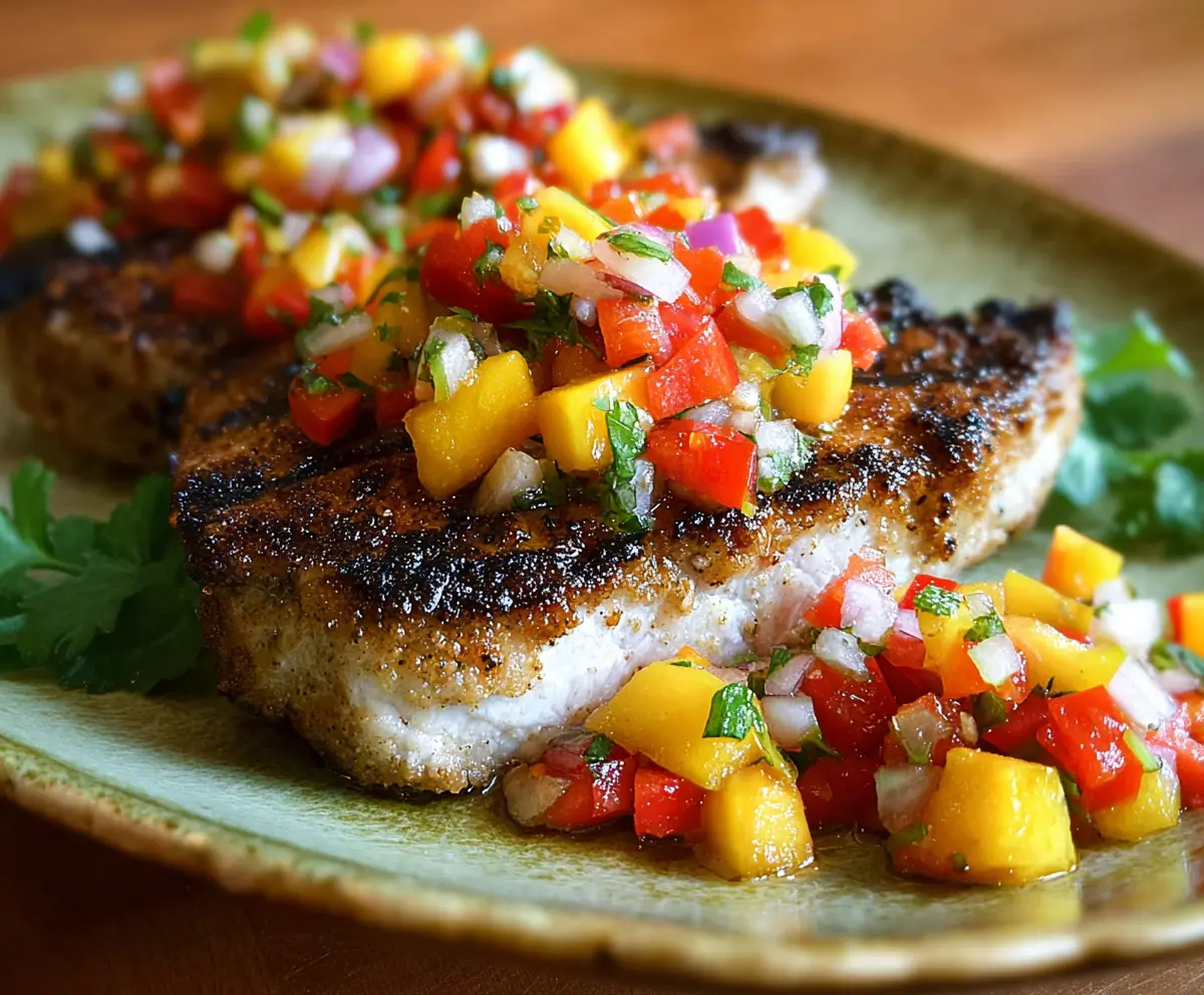 Grilled Pork Chops with Fresh Nectarine Salsa