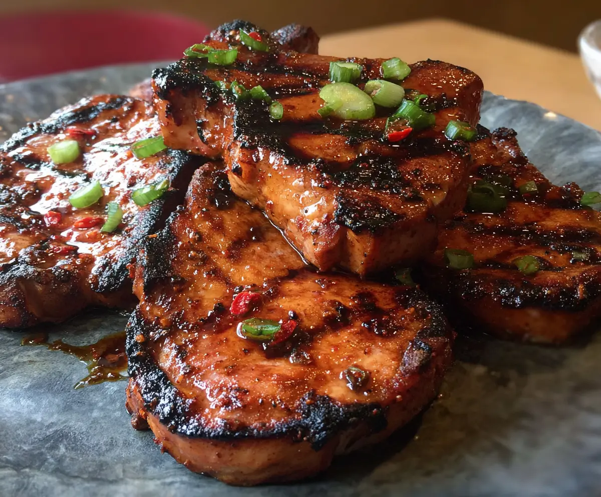 Marinated Spicy Pork Chops