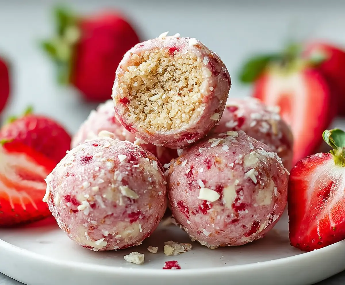 Strawberry Cheesecake Protein Balls