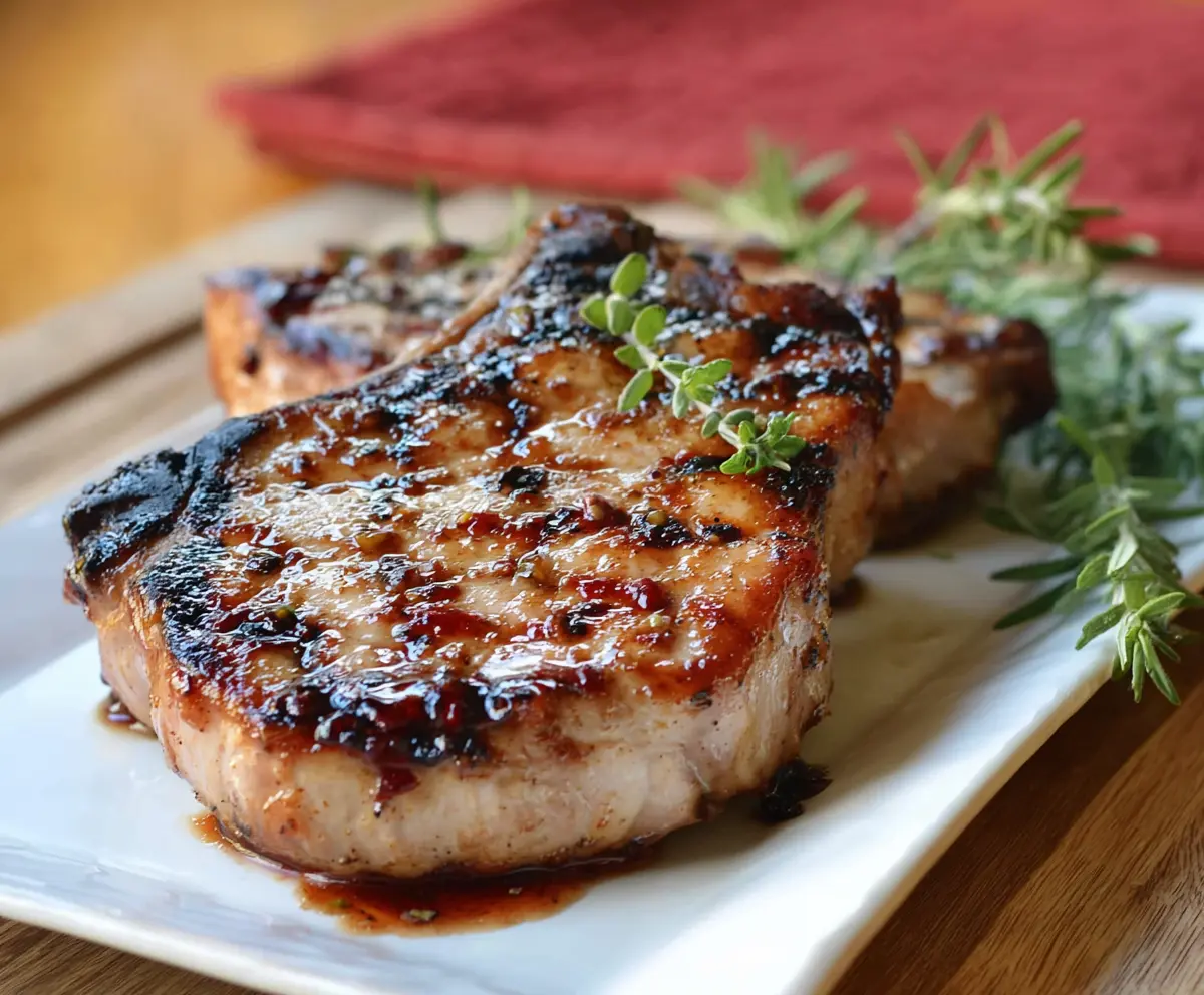 Succulent Grilled Hickory Pork Chops