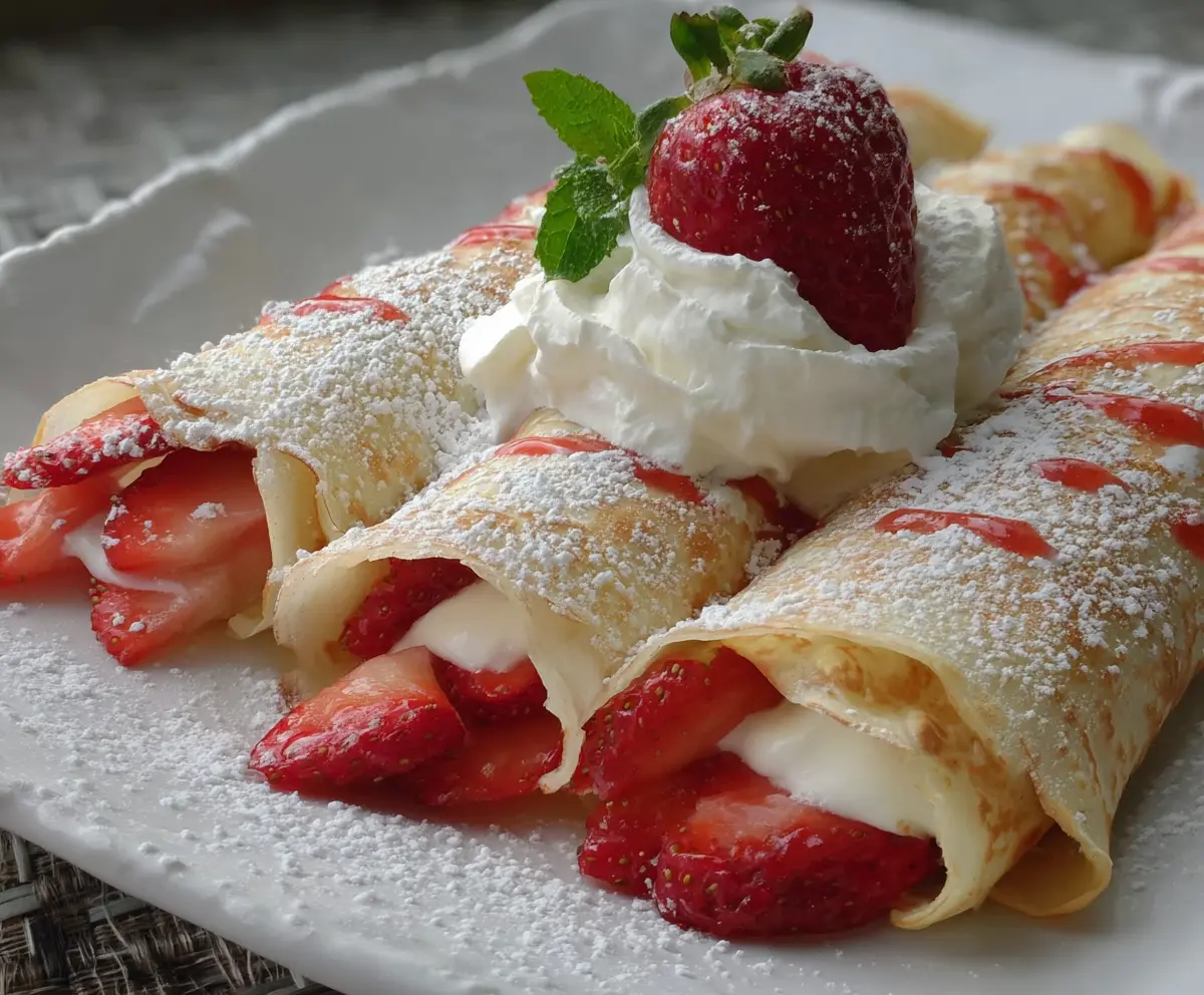 Creamy Strawberry Crepes