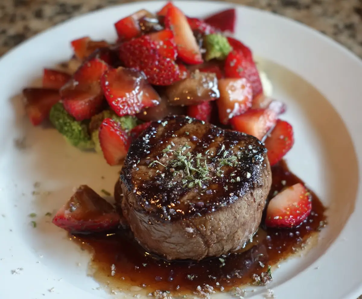 Filet Mignon and Balsamic Strawberries