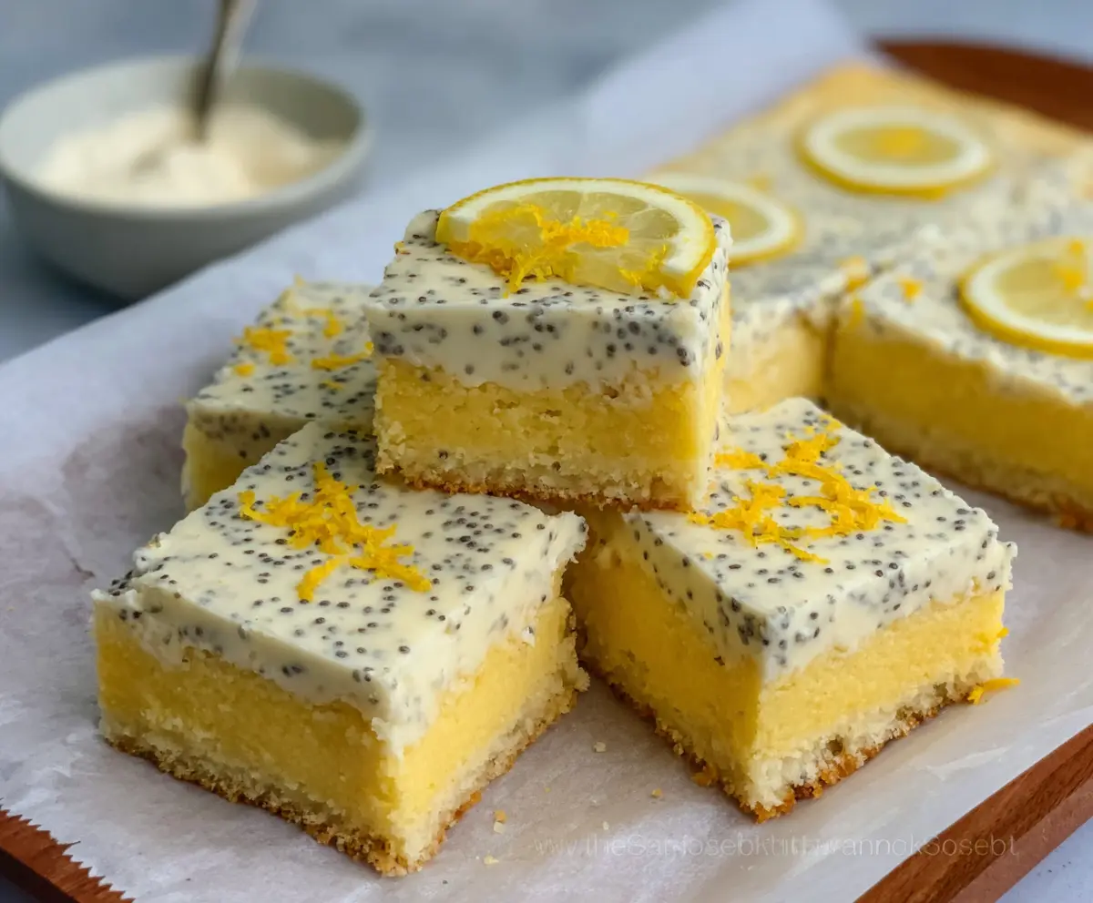 Keto Lemon Poppy Seed Cottage Cheese Bars